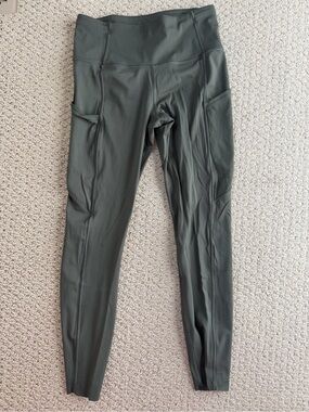 lululemon athletica Dark Olive Green High-Rise Leggings with Side Pockets